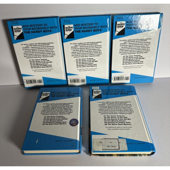 The Hardy Boy Book Lot Of 5 By Franklin W. Dixon (1,2,3,7,11) - Picture 2 of 6